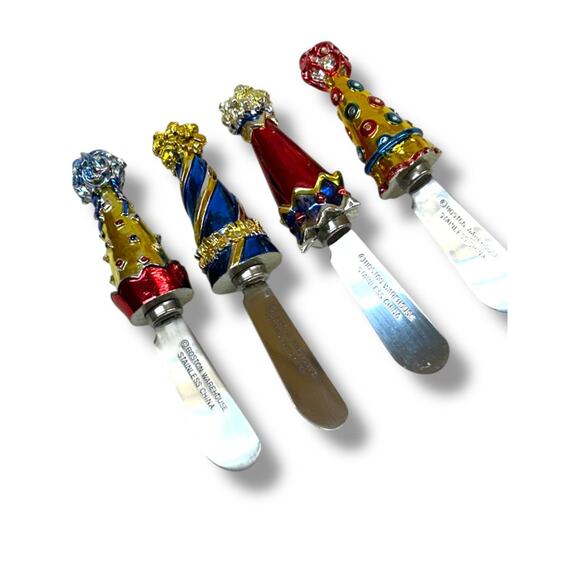 Set of 4 Boston Warehouse Spreaders Party Hat Multicolor Party 5" - Picture 2 of 6